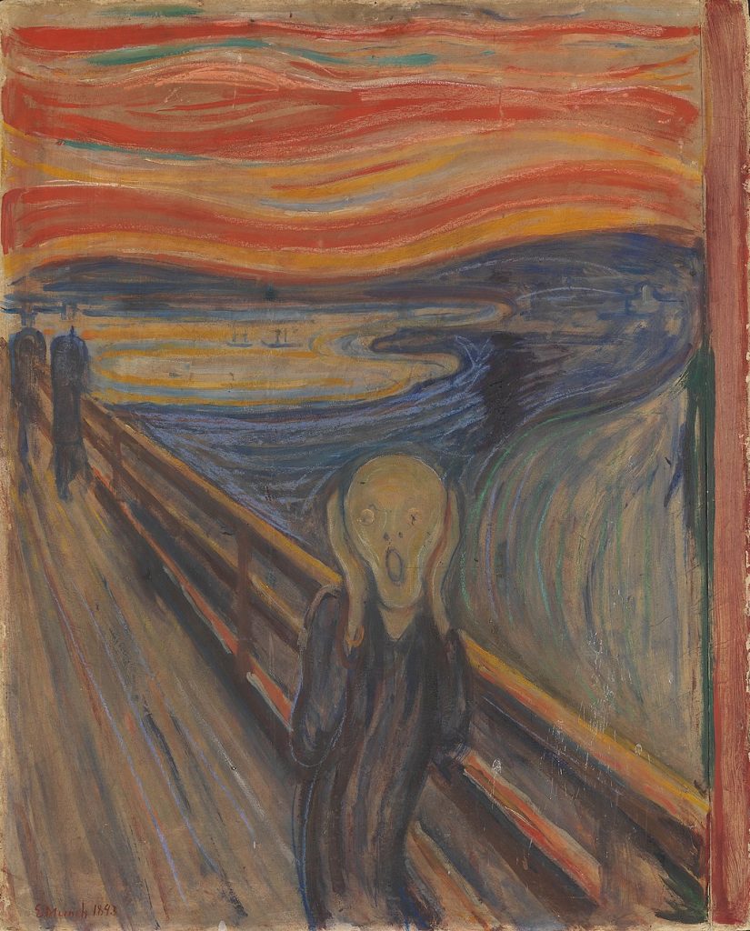Edvard Munch, "Le cri" (1983), Huile sur toile, National Gallery of Norway 